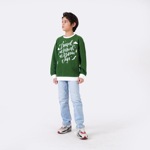 TRAVEL PRINTED SWEATSHIRT